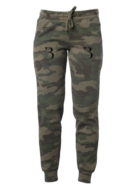 BICASA Camo Wash Embroidered Logo Sweatpants 