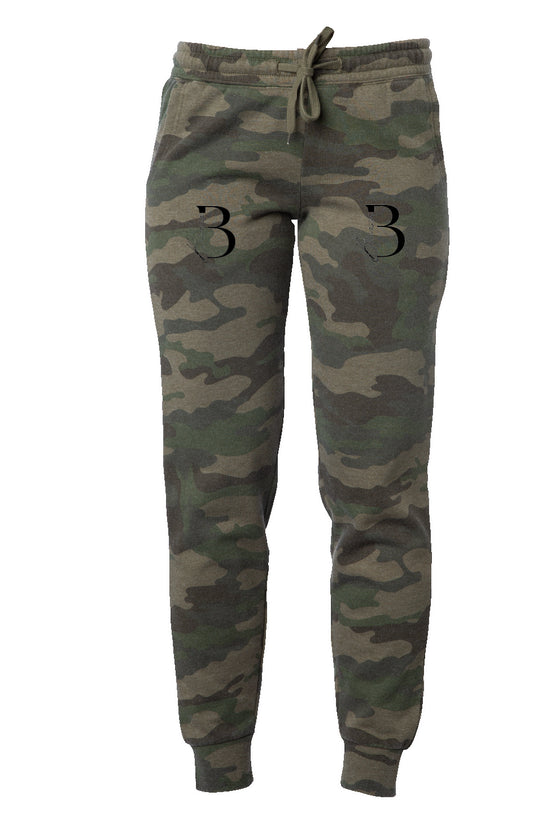 BICASA Camo Wash Embroidered Logo Sweatpants 