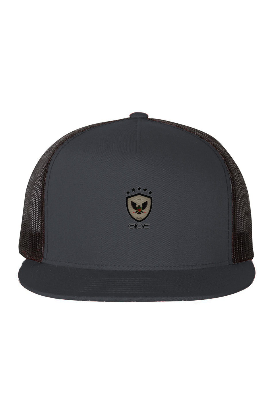 GIOE Black-Mesh-Five-Panel-Trucker-Cap