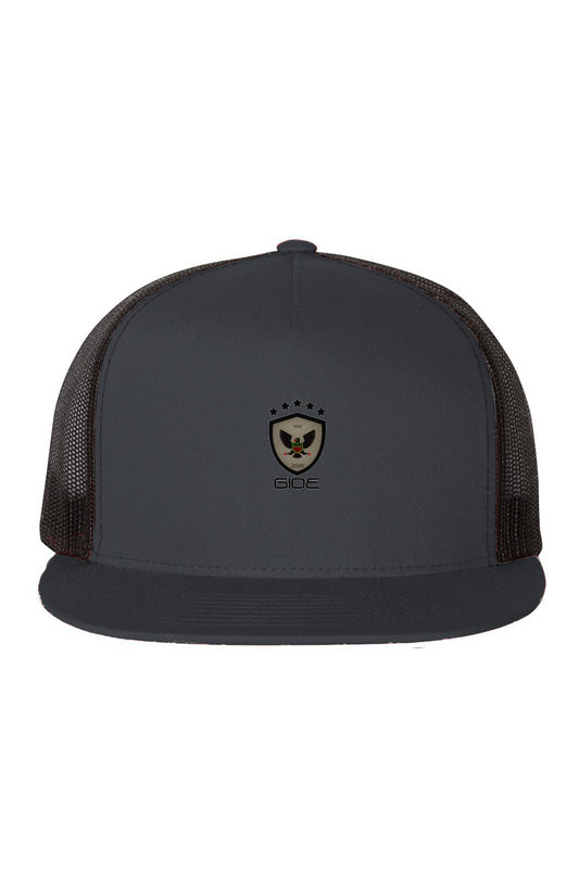 GIOE Black-Mesh-Five-Panel-Trucker-Cap